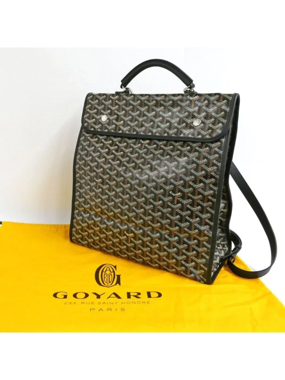 Goyard Saint Leger Backpack Handbag 2-Way Black